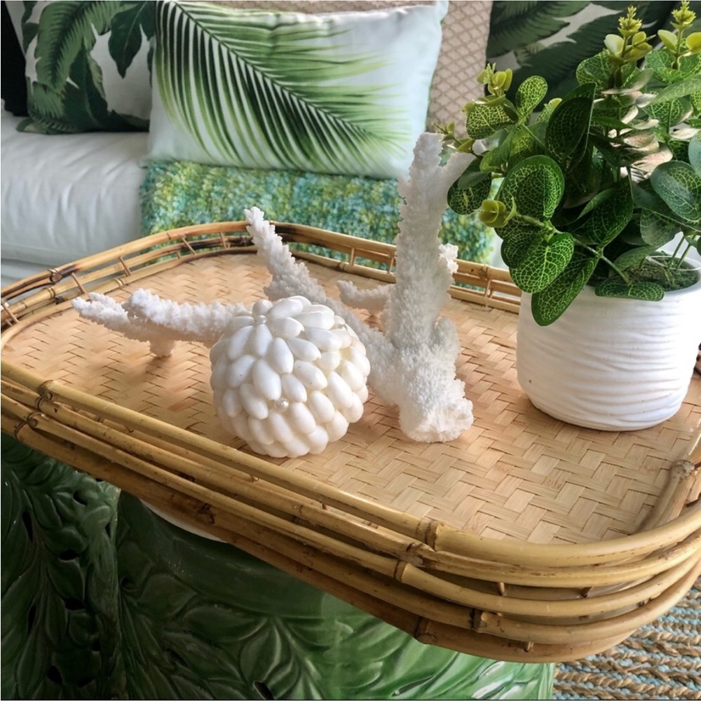 4) Vintage Bamboo Trays